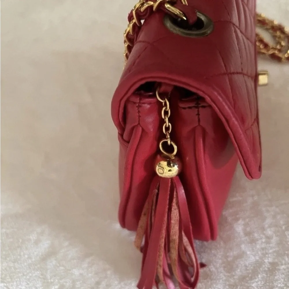 🩷 Laura Scott Chain Crossbody Purse Red🩷